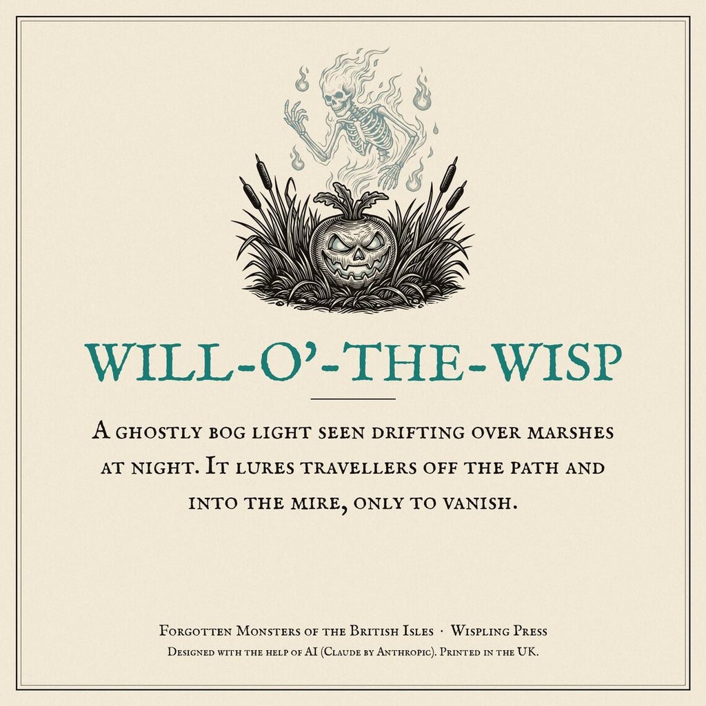 Will o the Wisp Halloween T-Shirt, British Folklore Woodcut Print, Samhain Horror Gift