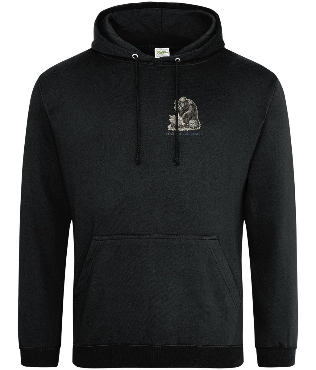 Cailleach Halloween Hoodie, Scottish Folklore Woodcut Print, Samhain Gift