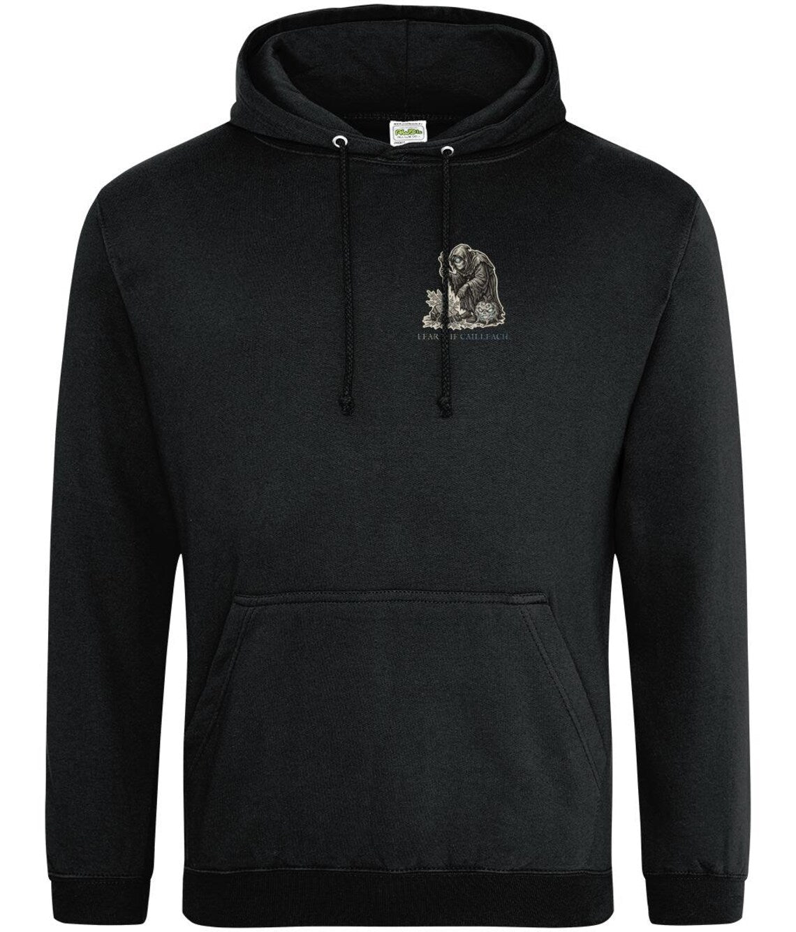 Cailleach Halloween Hoodie, Scottish Folklore Woodcut Print, Samhain Gift
