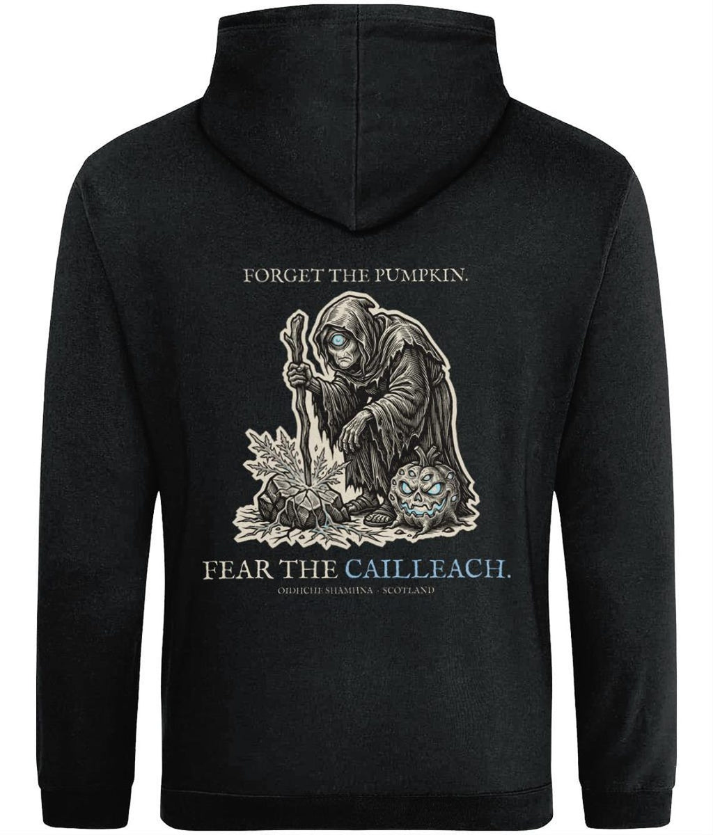 Cailleach Halloween Hoodie, Scottish Folklore Woodcut Print, Samhain Gift
