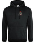 Redcap Halloween Hoodie, Scottish Folklore Gothic Horror Print (Woodcut Style)