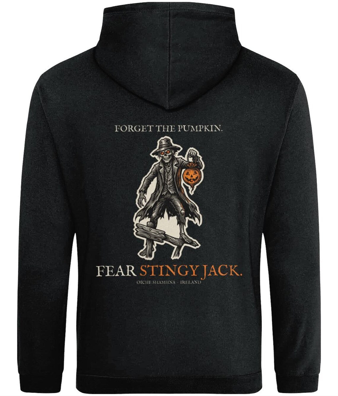 Stingy Jack Halloween Hoodie, Irish Folklore Woodcut Print, Oíche Shamhna Gift