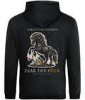 Pooka Púca Halloween Hoodie, Irish Folklore Woodcut Print, Samhain Gift
