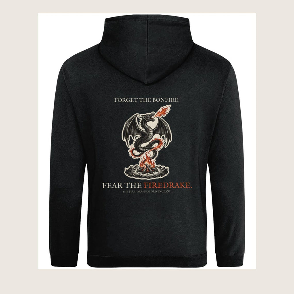 Firedrake Dragon Hoodie, Bonfire Night Folk Horror Hoodie, 5th November Gift | Forget The Pumpkin