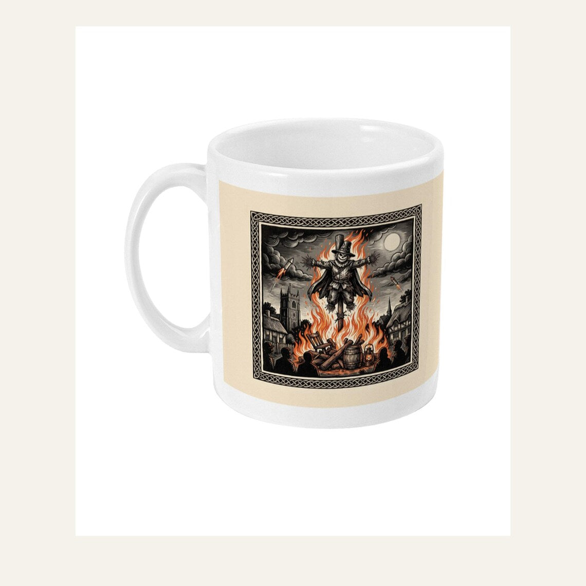 Guy Fawkes Mug, Bonfire Night Folk Horror Mug, 5th November Gift | Forget The Pumpkin