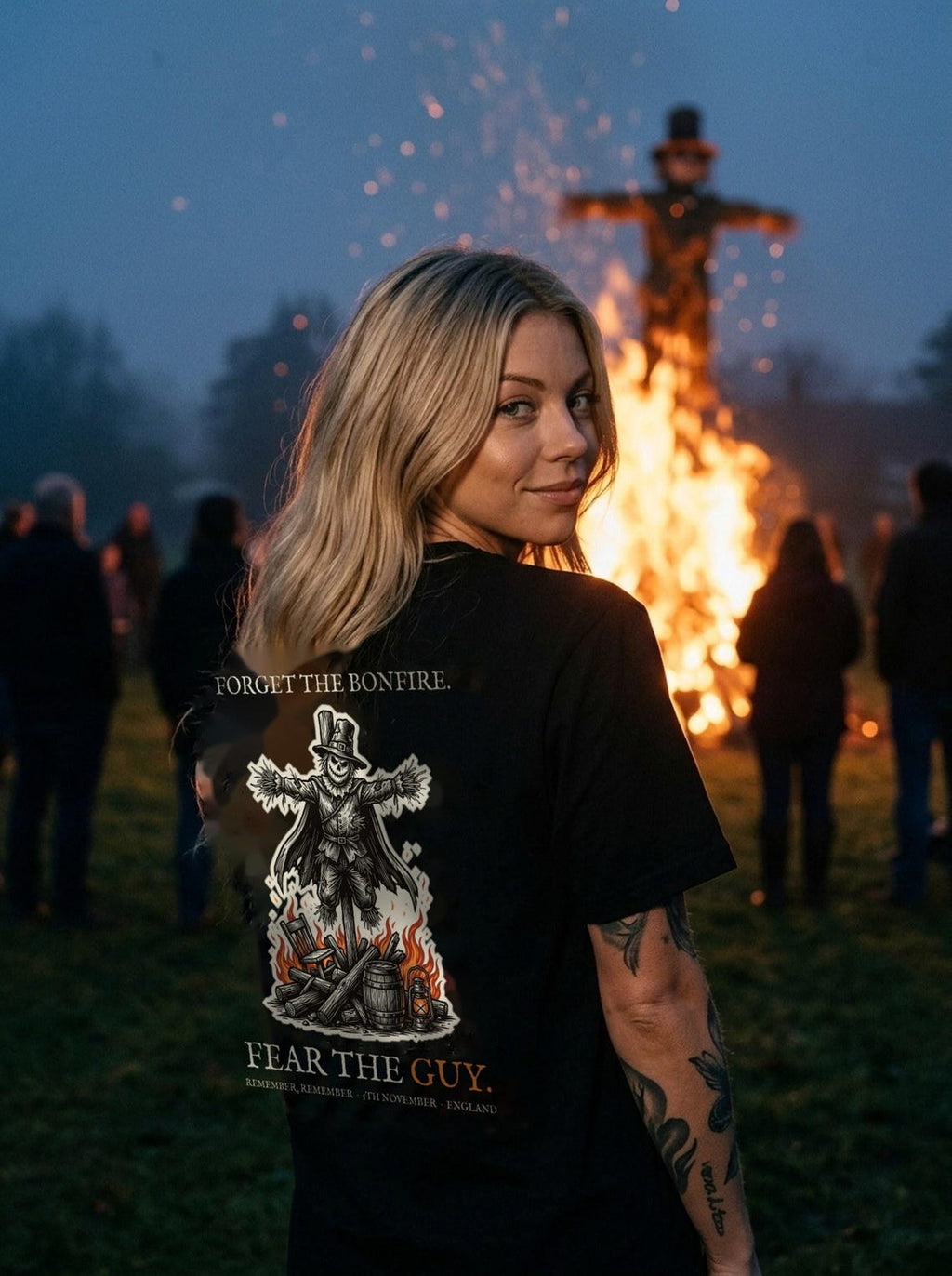 Guy Fawkes T-Shirt, Bonfire Night Folk Horror T-Shirt, 5th November Gift | Forget The Pumpkin