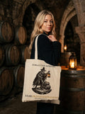 Old Guido's Ghost Tote Bag, Bonfire Night Folklore, Woodcut Style (Organic Cotton)