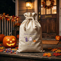 Trick or Treat Bag, Cotton Halloween Sack, Ghost, Cat, Pumpkin (32x50cm)