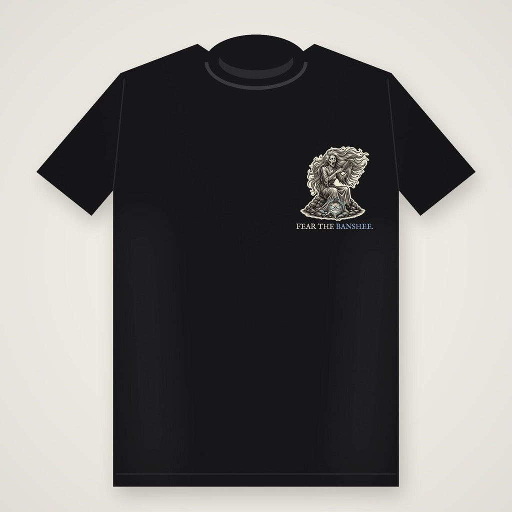 Banshee Bean Sí Halloween T-Shirt, Irish Folklore Woodcut Pr
