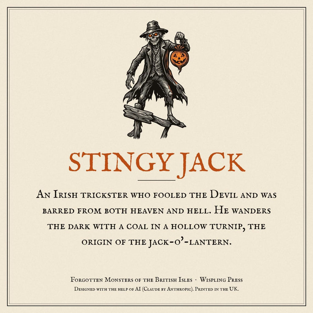 Stingy Jack Halloween T-Shirt, Irish Folklore Woodcut Print, Oíche Shamhna Gift