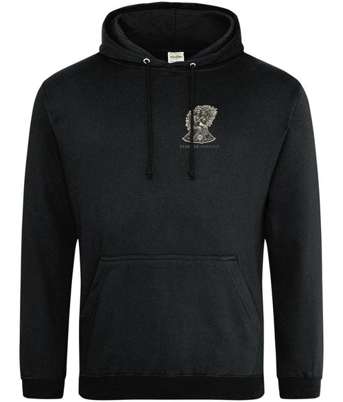Banshee Bean Sí Hoodie, Irish Folklore Halloween Outfit, Woodcut Print (Jet Black)