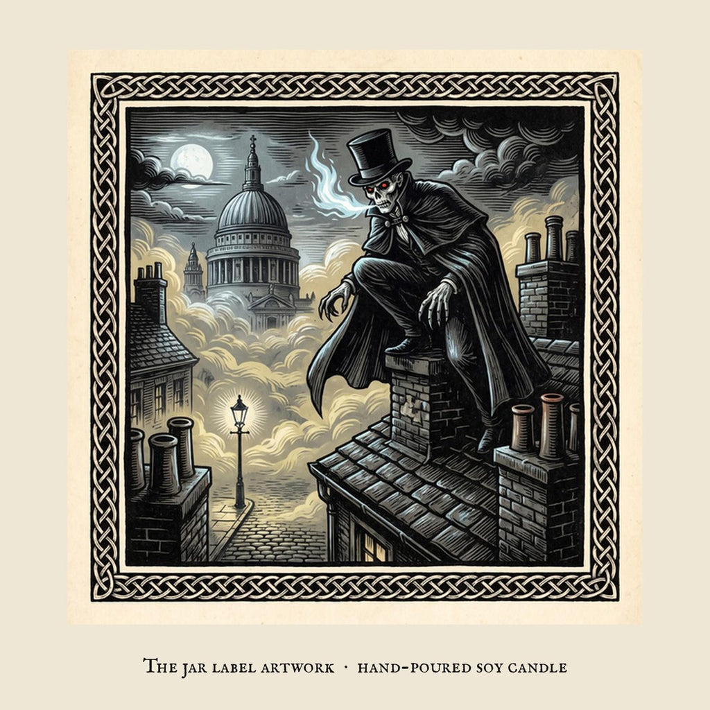 Spring Heeled Jack Candle, Bonfire Night Folk Horror Candle, 5th November Gift | Forget The Pumpkin