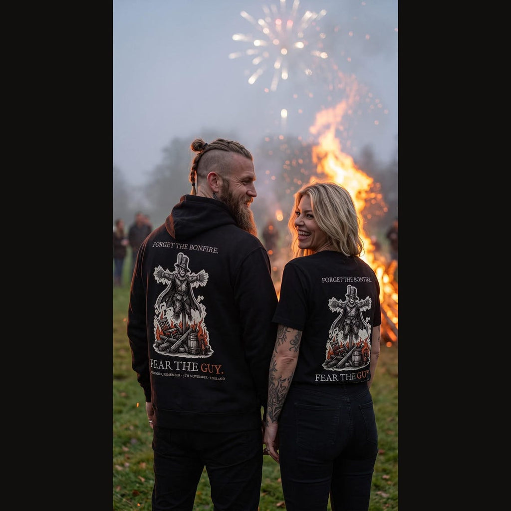 Guy Fawkes T-Shirt, Bonfire Night Folk Horror T-Shirt, 5th November Gift | Forget The Pumpkin