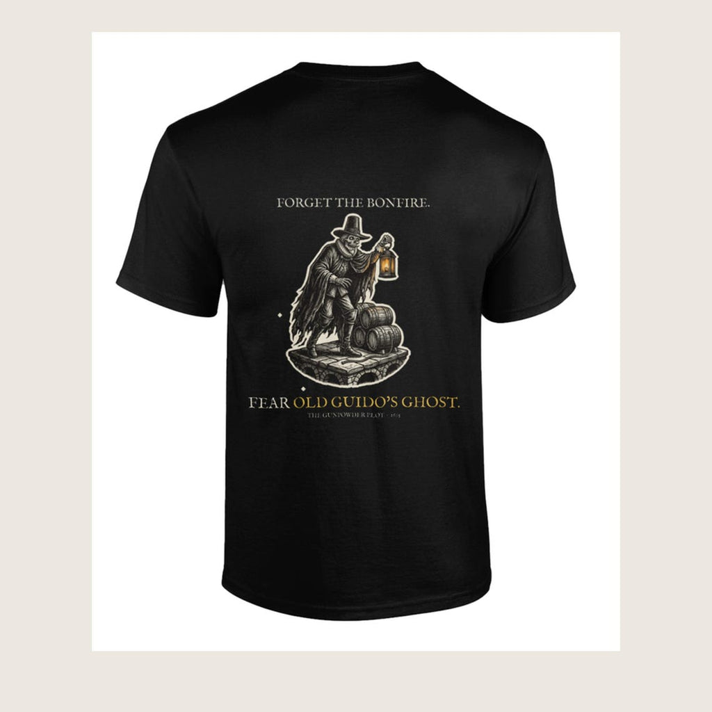 Guy Fawkes Ghost T-Shirt, Bonfire Night Folk Horror T-Shirt, 5th November Gift | Forget The Pumpkin