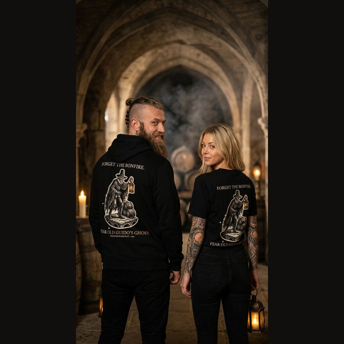 Guy Fawkes Ghost T-Shirt, Bonfire Night Folk Horror T-Shirt, 5th November Gift | Forget The Pumpkin