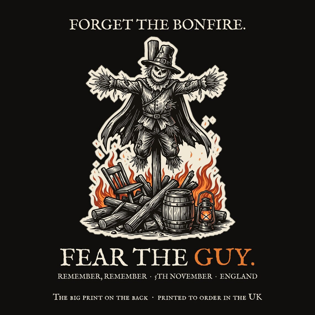 Guy Fawkes Hoodie, Bonfire Night Folk Horror Hoodie, 5th November Gift | Forget The Pumpkin