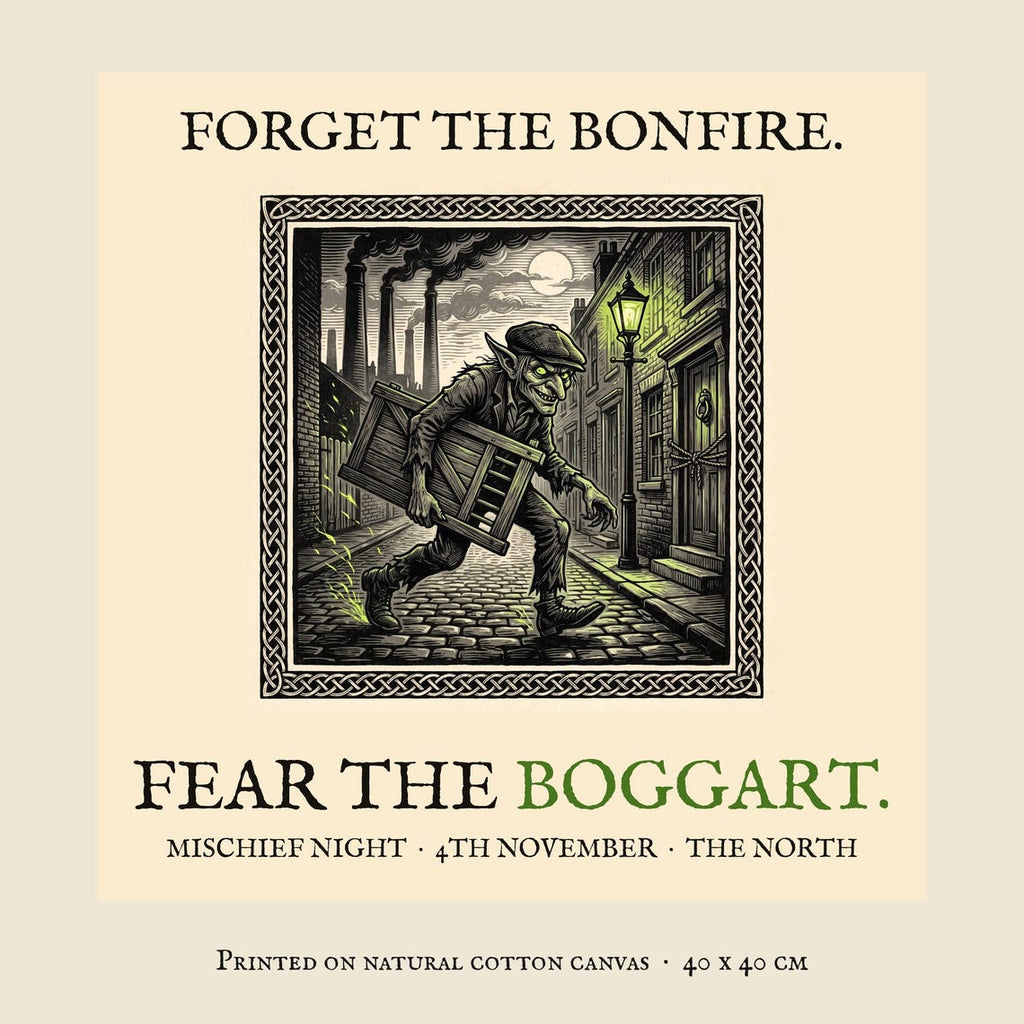 Boggart Cushion, Bonfire Night Folk Horror Cushion, 5th November Gift | Forget The Pumpkin