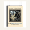 Spring-Heeled Jack A4 Art Print, Bonfire Night Folk Horror, Woodcut Style (Giclée Print)
