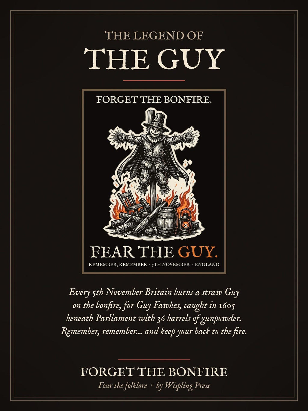 Guy Fawkes Mug, Bonfire Night Folk Horror Mug, 5th November Gift | Forget The Pumpkin
