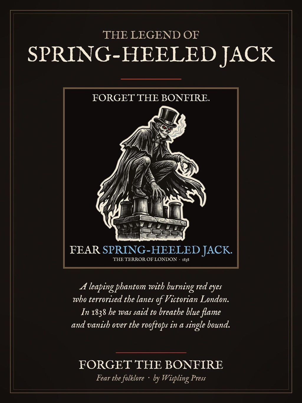 Spring Heeled Jack Candle, Bonfire Night Folk Horror Candle, 5th November Gift | Forget The Pumpkin