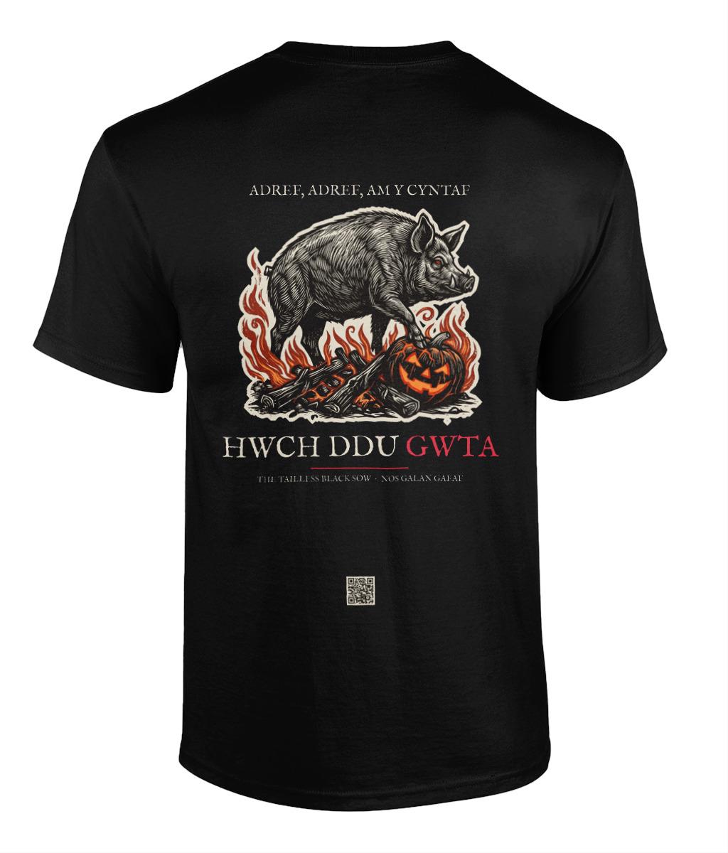 Welsh edition Black Sow t-shirt, back print