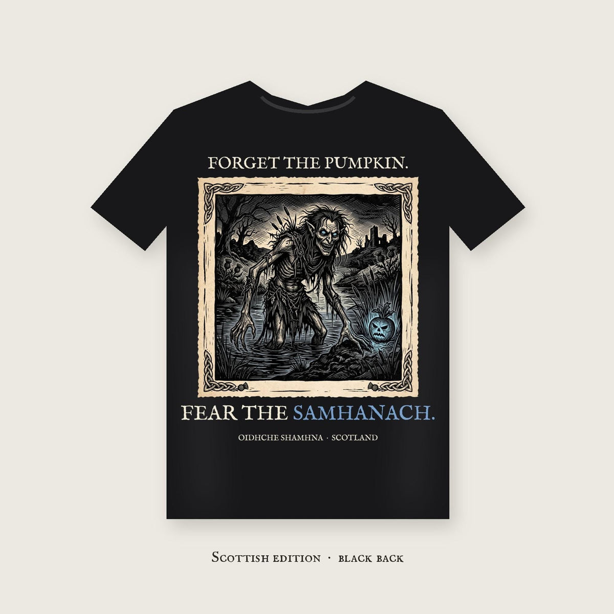 Samhanach t-shirt detail